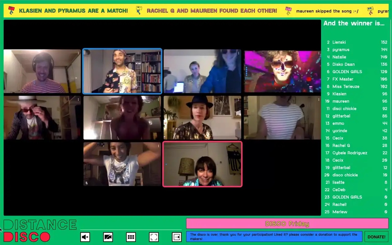 Game, screenshot of Distance Disco video © Distance Disco & TIN