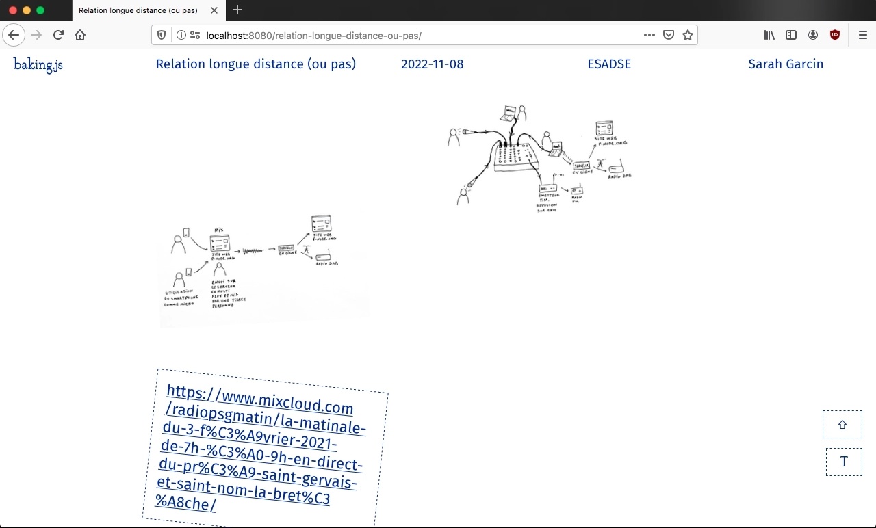 View of the interface during Sarah Garcin's talk at Esadse on 8 november 2022
