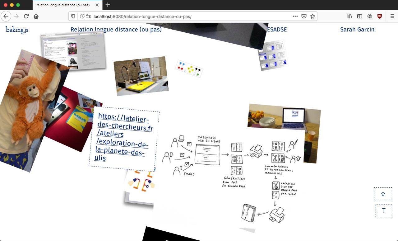 View of the interface during Sarah Garcin's talk at Esadse on 8 november 2022