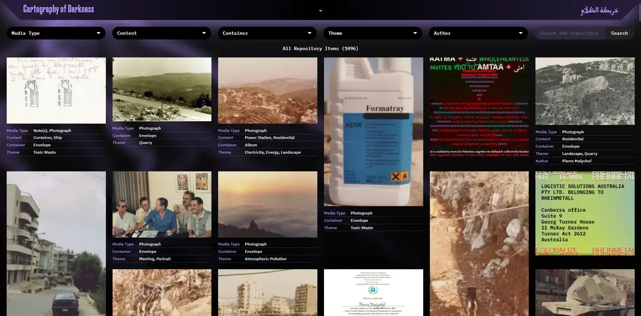 Cartography of Darkness, Repository