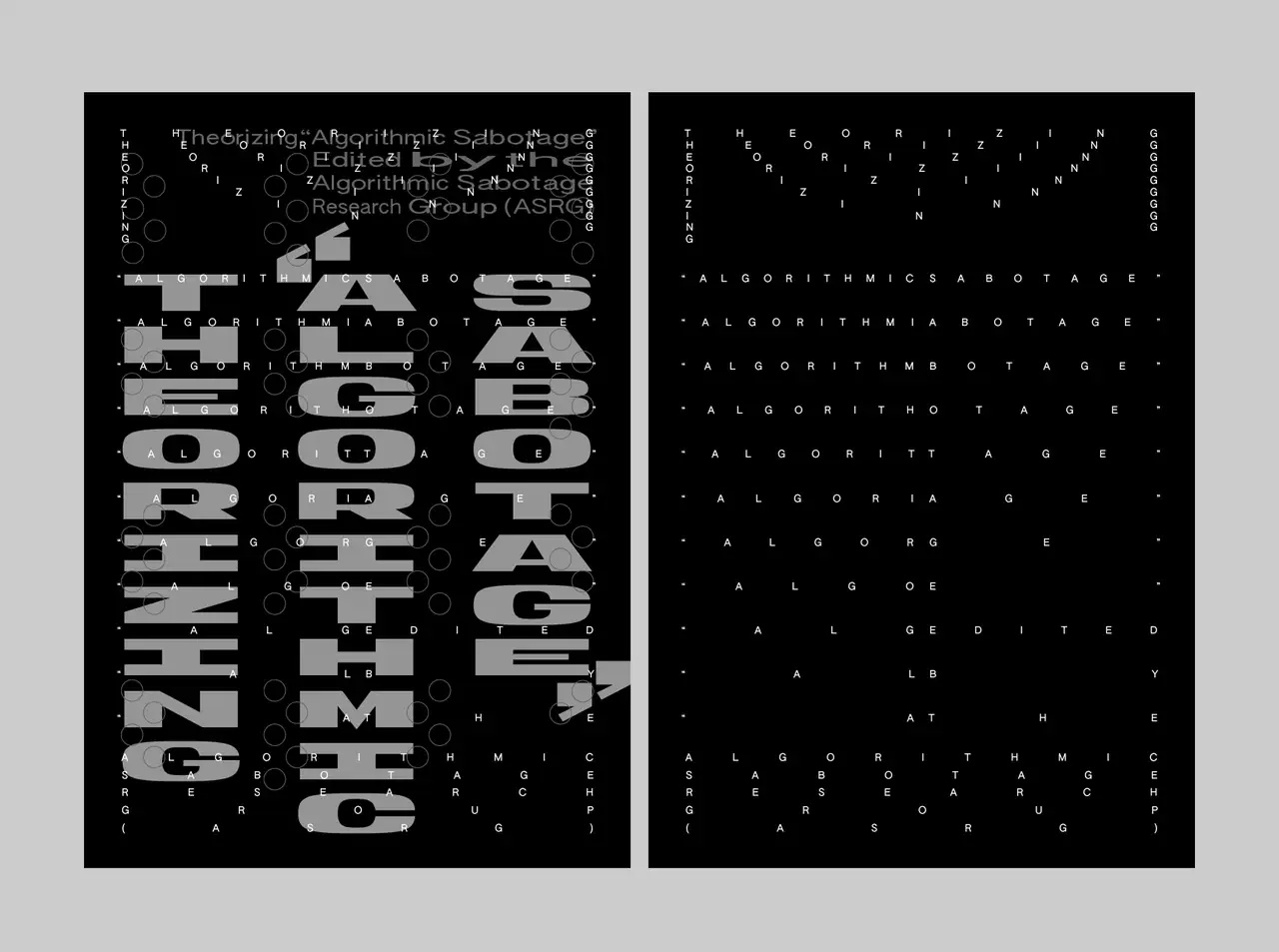 Une image pour illustrer la brochure *Theorizing “Algorithmic Sabotage”*. Le design est de Apsara Flury.