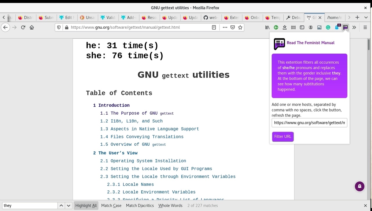 Screenshot of Read the Feminist Manual by Mara Karagianni