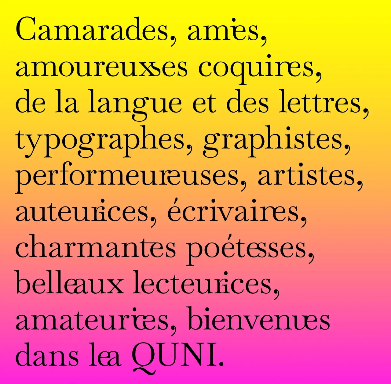 Exemple de font Qunifiée en Baskervvol