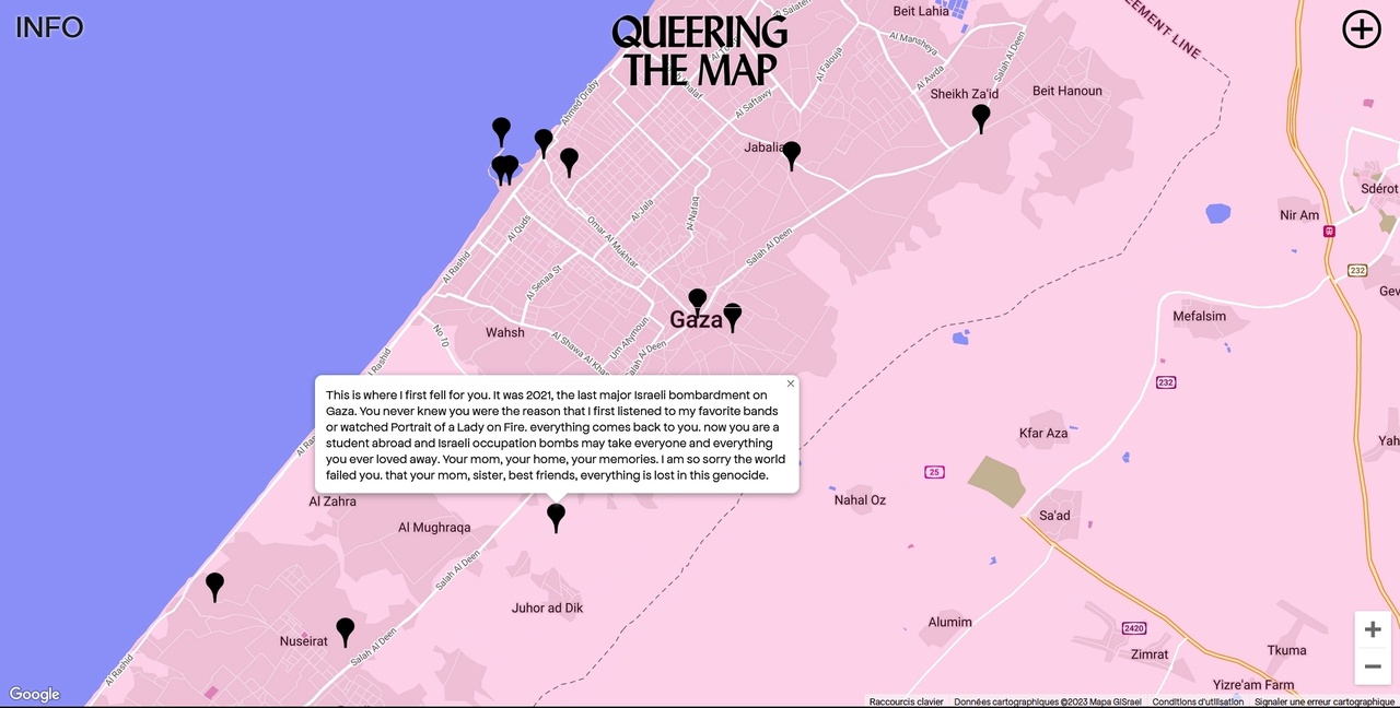 Queering the map, un témoignage à Gaza © Lucas Larochelle